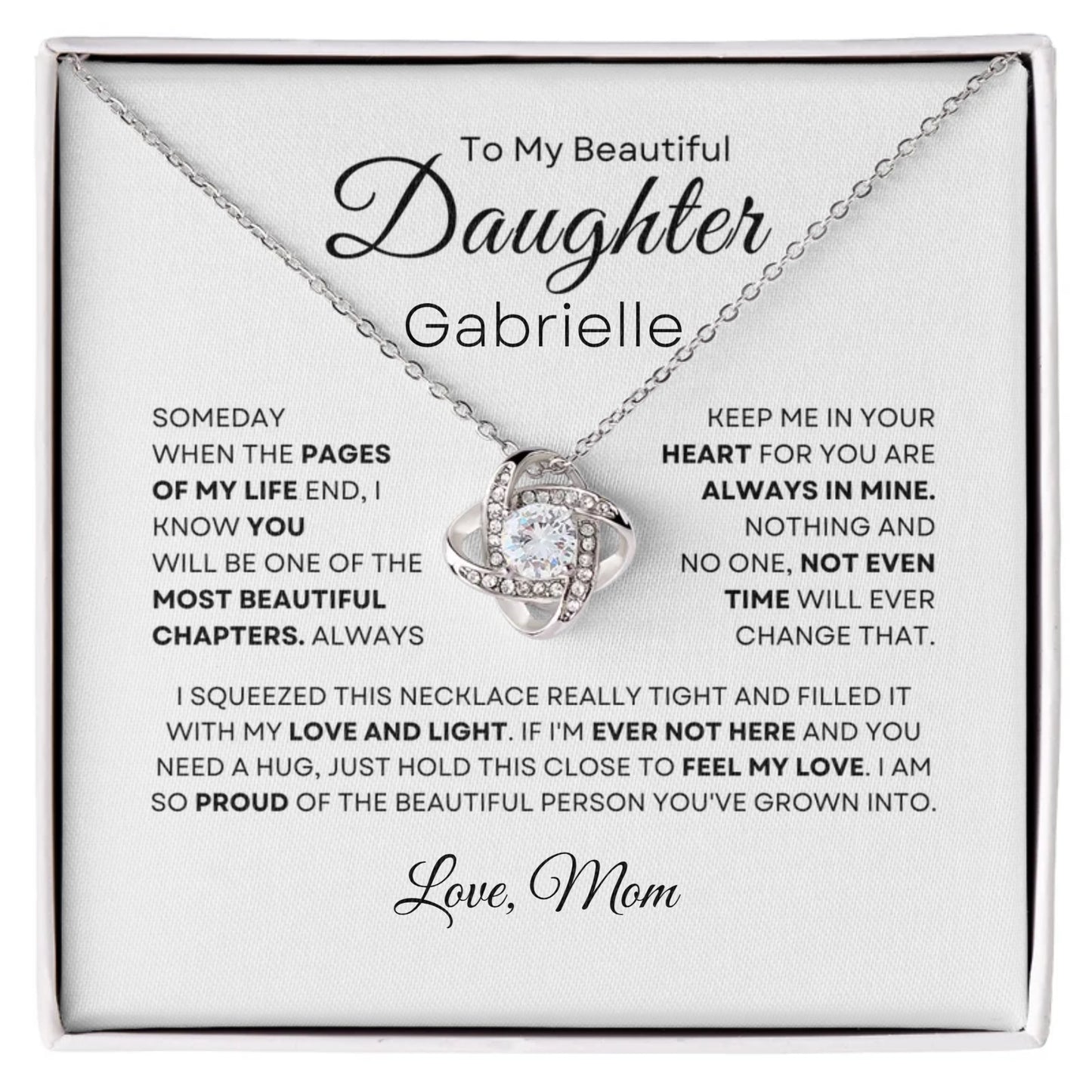 Daughter Feel My Love (Name Personalized ) - Necklace