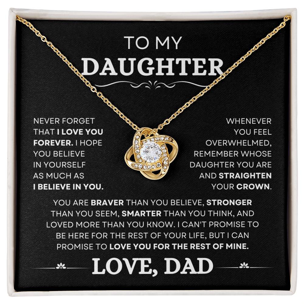 Daugther Love You Forever ( From Dad) - Necklace