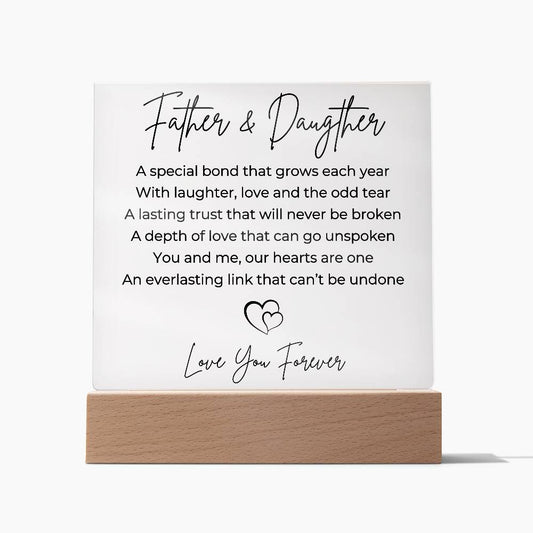 Special Bond - Father & Daugther Square Acrylic Plaque