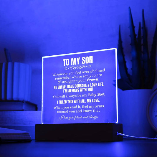 Be Brave - Son Square Acrylic Plaque