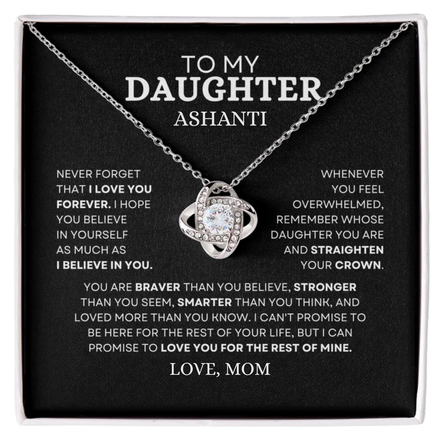 Daugther Love You Forever ( Name Personalized ) - Necklace