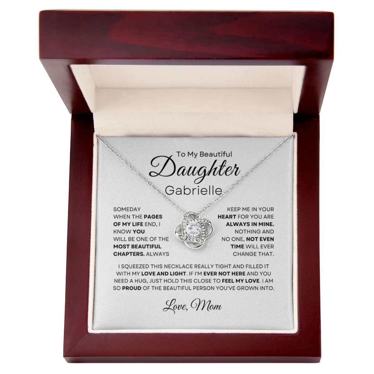 Daughter Feel My Love (Name Personalized ) - Necklace