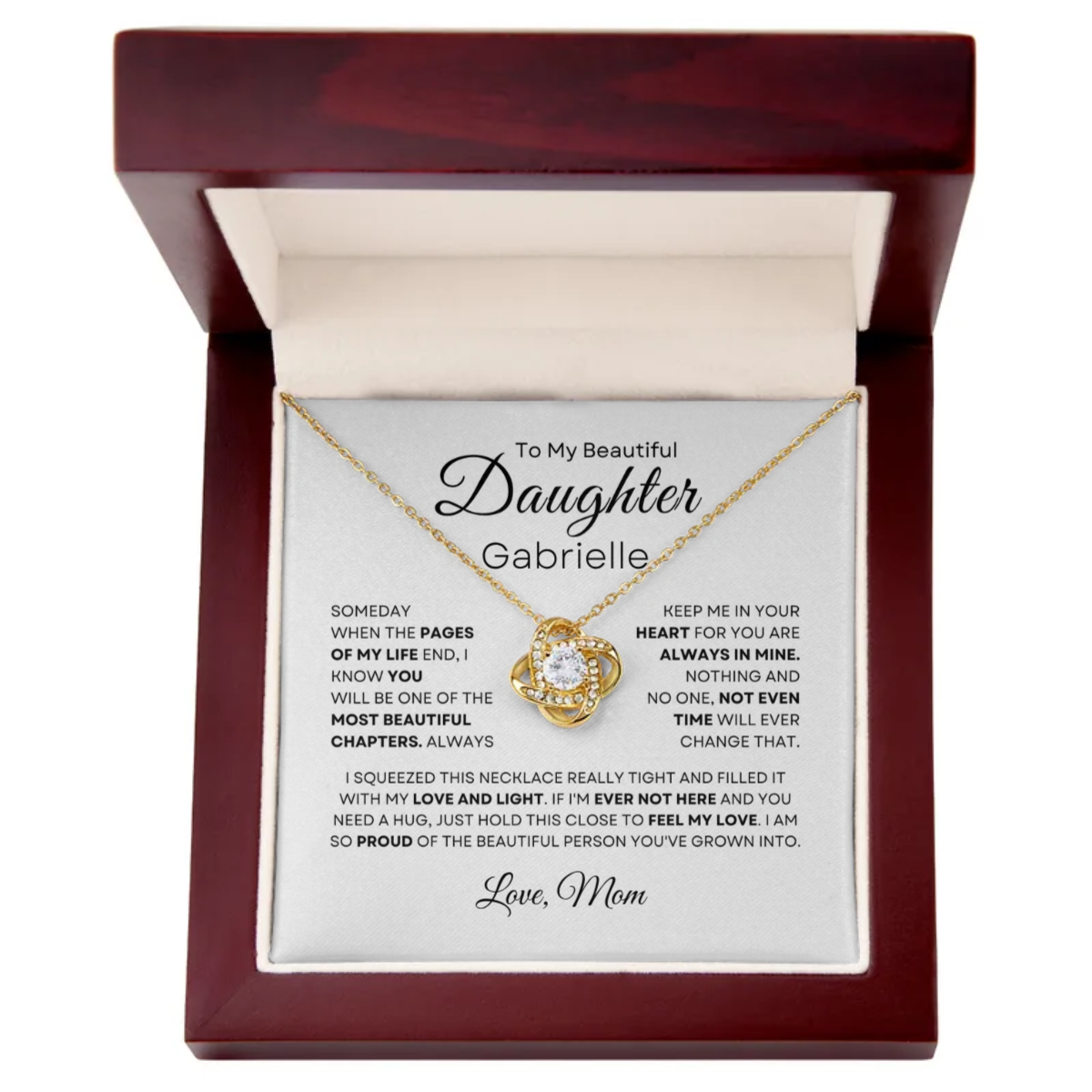 Daughter Feel My Love (Name Personalized ) - Necklace